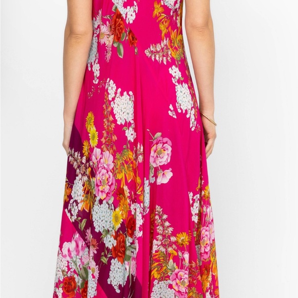 JOHNNY WAS GOLDEN BOUQUET BIAS MAXI DRESS Sz M - Picture 4 of 15